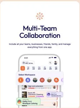 Feature card: multi-team collaboration